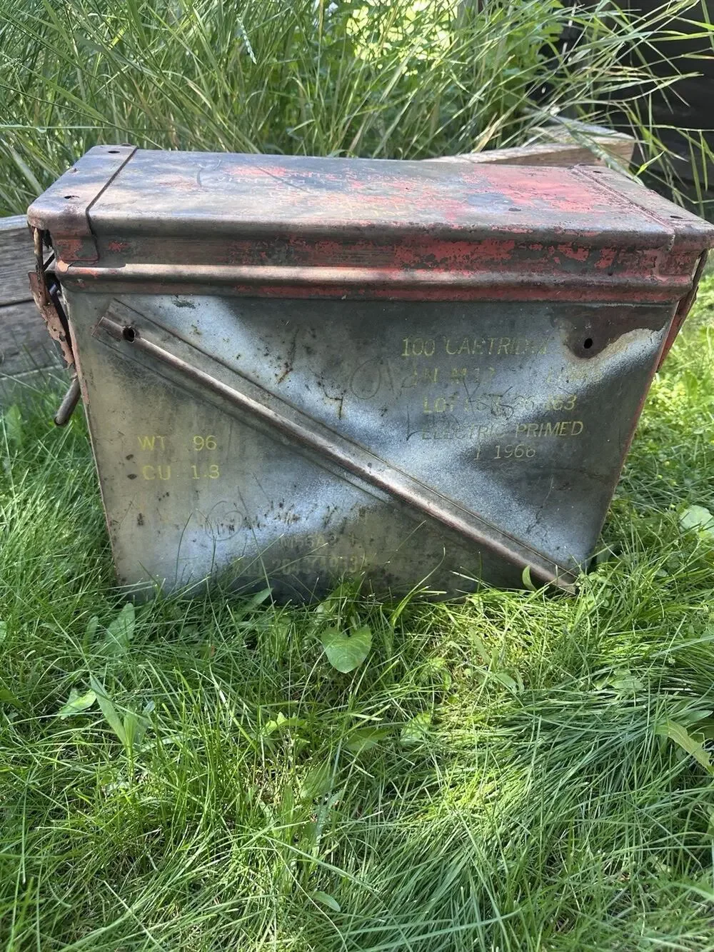 Vintage 1966 Vietnam War 20mm M39 Cannon Ammunition Box Steel Military Storage